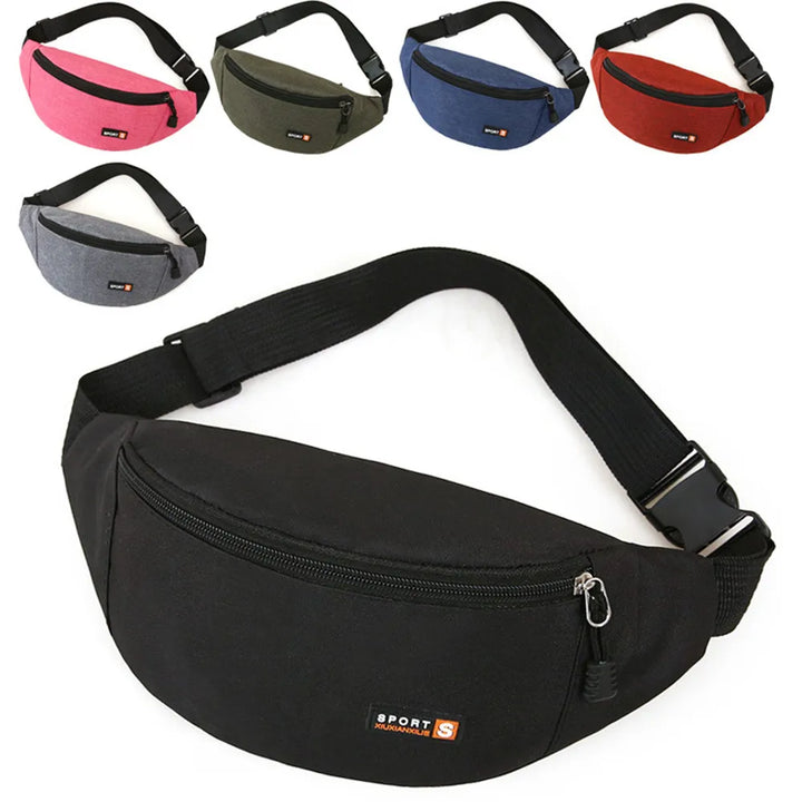 Sporty Unisex Waist Bag